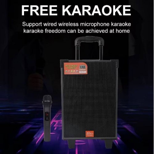 Портативна акумуляторна Bluetooth колонка Sing-E ZQS908S, 40 Вт, 1×8", висота 41 см, з мікрофоном