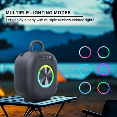 Портативна акумуляторна Bluetooth колонка Sing-E CQS D21, 15 Вт, 1×2.5", висота 16 см, з мікрофоном