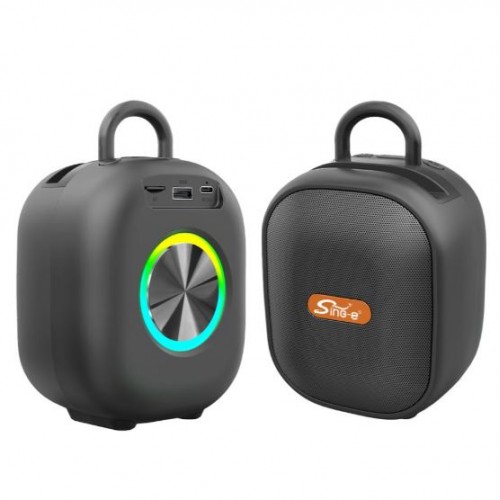 Портативна акумуляторна Bluetooth колонка Sing-E CQS D21, 15 Вт, 1×2.5", висота 16 см, з мікрофоном