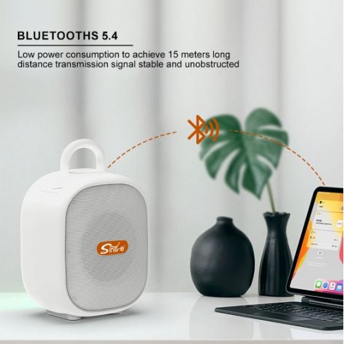 Портативна акумуляторна Bluetooth колонка Sing-E CQS D21, 15 Вт, 1×2.5", висота 16 см, з мікрофоном