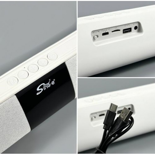 Портативна акумуляторна Bluetooth колонка саундбар Sing-E CQS R35, 20 Вт, 2х2", висота 8 см