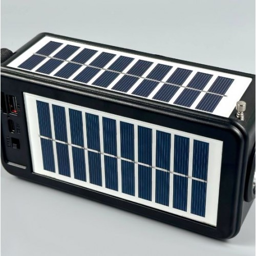 Портативна акумуляторна Bluetooth колонка із сонячною панеллю+ліхтар Sing-E ZQS-T01, 8 Вт, 1х2.25", висота 17 см