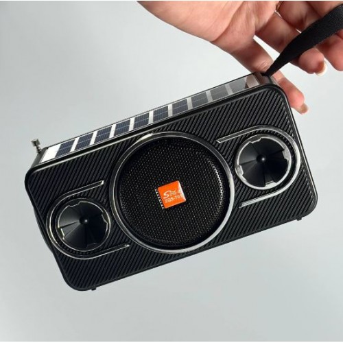 Портативна акумуляторна Bluetooth колонка із сонячною панеллю+ліхтар Sing-E ZQS-T01, 8 Вт, 1х2.25", висота 17 см