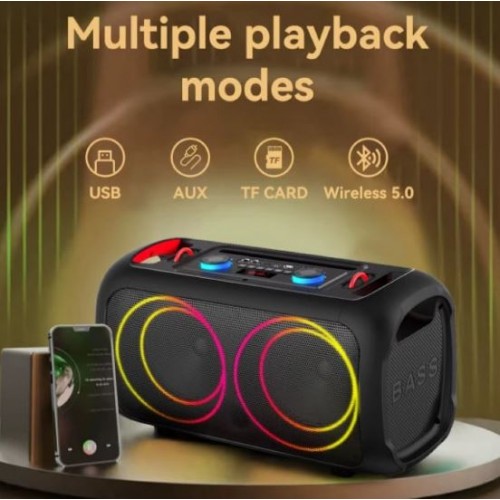Портативна акумуляторна Bluetooth колонка Sing-E ZQS-L17, 40 Вт, 2х6.5", висота 26 см, з 2 мікрофонами