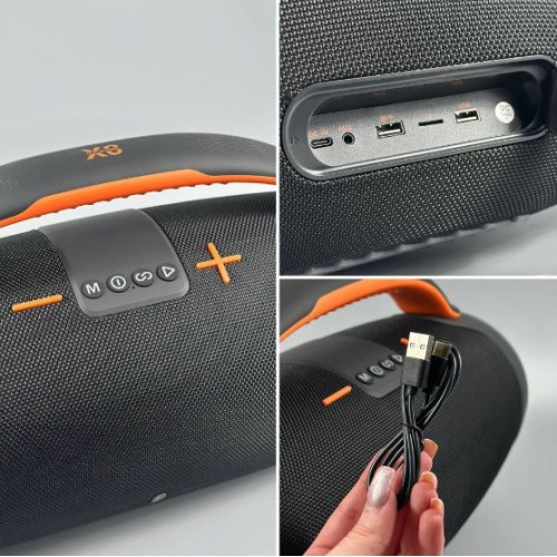 Портативна акумуляторна Bluetooth колонка Sing-E ZQS-X8, 100 Вт, 2х4" + 2х2", висота 26 см, з 2 мікрофонами