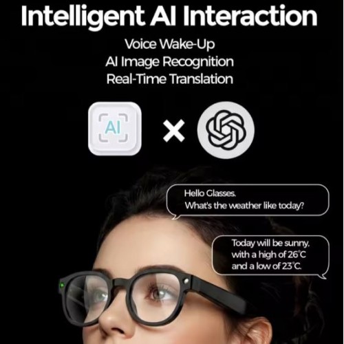 Смарт-окуляри Smart AI Glasses AIMB-S1 HD-камера (з фото-та відеозйомкою + додаткові лінзи)