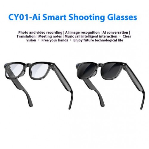 Смарт-окуляри Smart AI Glasses CY01 HD-камера (з фото та відеозйомкою + додаткові лінзи) (2Gb, 4Gb)