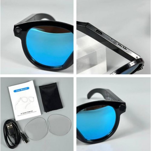 Смарт-окуляри Smart AI Glasses M88 2MP-камера (з фото-та відеозйомкою + додаткові лінзи)