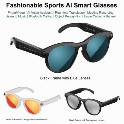 Смарт-окуляри Smart AI Glasses M88S з фото та відеозйомкою 8MP-камера + 2 комплекта додаткових лінз