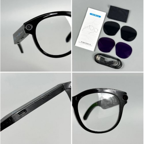 Смарт-окуляри Smart AI Glasses M88S з фото та відеозйомкою 8MP-камера + 2 комплекта додаткових лінз