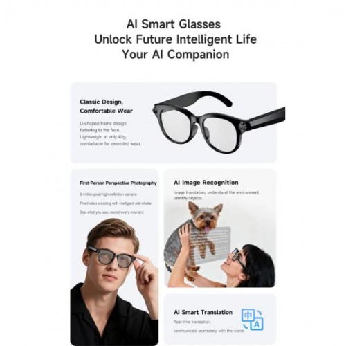 Смарт-окуляри Smart AI Glasses M89 з фото та відеозйомкою 8MP-камера + додаткові лінзи