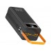 Павербанк TUGII-Y104 40000mAh 22.5W Black з швидкою зарядкою, ліхтарем та вбудованими кабелями 