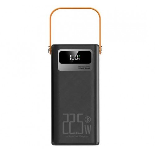 Павербанк TUGII-Y104 40000mAh 22.5W Black з швидкою зарядкою, ліхтарем та вбудованими кабелями 