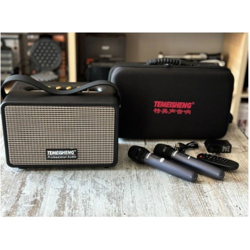 Портативна акумуляторна Bluetooth колонка Temeisheng MX-0503, 60 Вт, 1×5"+1х3", висота 25 см, з 2 мікрофонами