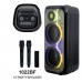 Портативна акумуляторна Bluetooth колонка Temeisheng 1022BF, 120 Вт, 2×10" з 2 мікрофонами