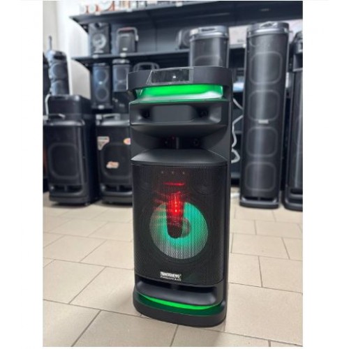 Портативна акумуляторна Bluetooth колонка Temeisheng 1028E-D12, 300 Вт, 1×12"+2x4", висота 87 см, з 2 мікрофонами