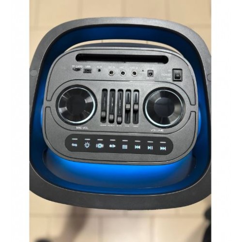 Портативна акумуляторна Bluetooth колонка Temeisheng 1028E-D12, 300 Вт, 1×12"+2x4", висота 87 см, з 2 мікрофонами