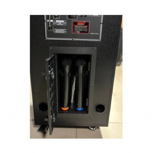 Портативна акумуляторна Bluetooth колонка Temeisheng TMS-10291, 300 Вт, 1×10", висота 66 см, з 2 мікрофонами