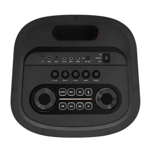 Портативна акумуляторна Bluetooth колонка Temeisheng 1221-A6, 80 Вт, 1×12", висота 66 см, з 2 мікрофонами