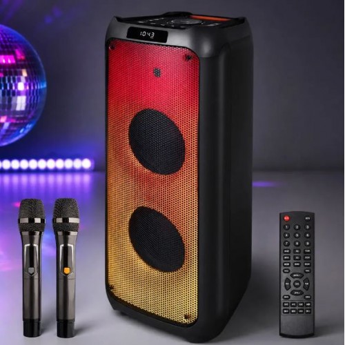 Портативна акумуляторна Bluetooth колонка Temeisheng FG210-08, 120 Вт, 2×10" з 2 мікрофонами