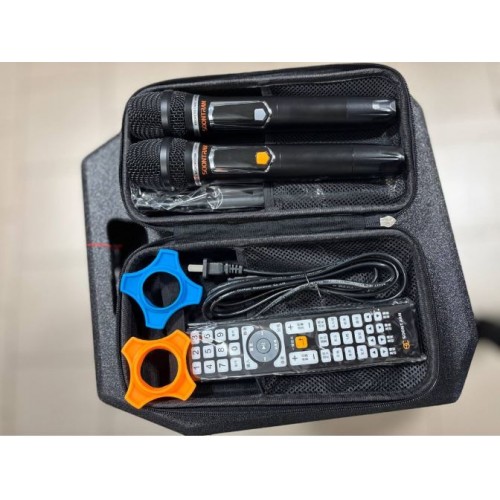 Портативна акумуляторна Bluetooth колонка Temeisheng SG30-208, 500 Вт, 2×8", висота 70 см, з 2 мікрофонами
