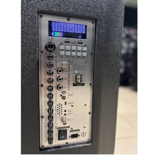 Портативна акумуляторна Bluetooth колонка Temeisheng SG30-208, 500 Вт, 2×8", висота 70 см, з 2 мікрофонами