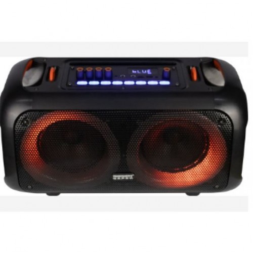 Портативна акумуляторна Bluetooth колонка Temeisheng TMS-6616, 100 Вт, 2×6.5", висота 32 см, з 2 мікрофонами
