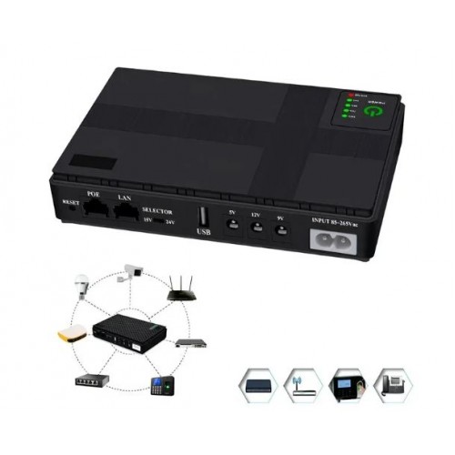 UPS для роутера 18W 10400mAh, джерело безперебійного живлення