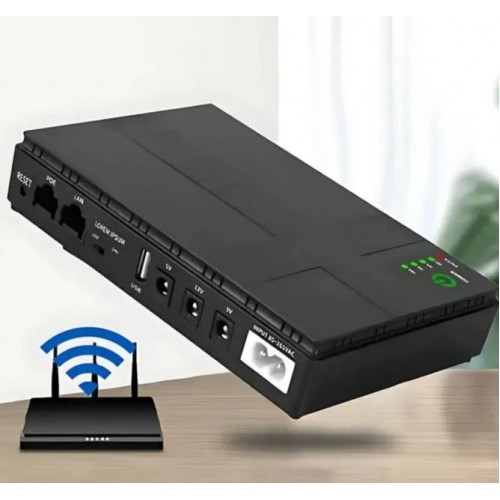 ДБЖ для роутера, UPS DC1018P, 10400 mAh 18W, оптики, терміналу, відеокамери, 5V/9V/12V