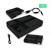 Джерело безперебійного живлення для роутера 36W, 10400 mAh Black, DC 5/9/12V, USB, POE Міні UPS для роутера
