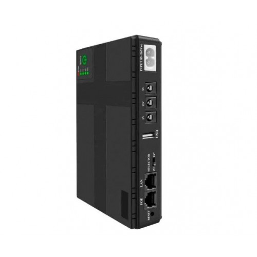 Джерело безперебійного живлення для роутера 36W, 10400 mAh Black, DC 5/9/12V, USB, POE Міні UPS для роутера