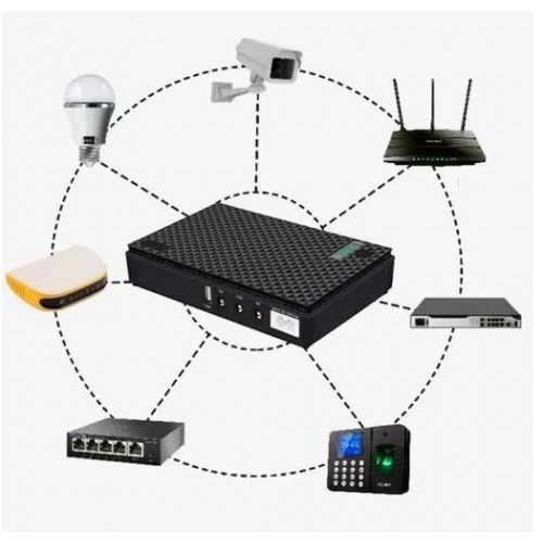 Джерело безперебійного живлення для роутера 36W, 10400 mAh Black, DC 5/9/12V, USB, POE Міні UPS для роутера