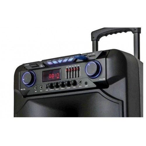 Портативна акумуляторна Bluetooth колонка ZXX-1011, 300 Вт, 1×15", висота 72 см, з 2 мікрофонами