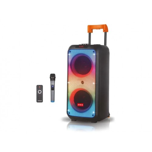 Портативна акумуляторна Bluetooth колонка ZXX-1095, 200 Вт, 2×8", висота 59 см, з 1 мікрофоном