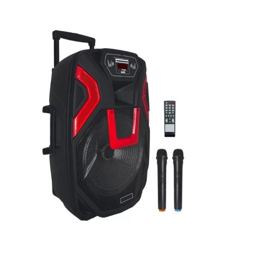 Портативна акумуляторна Bluetooth колонка ZXX-1503, 150 Вт, 1×15", висота 69 см, з 2 мікрофонами
