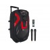 Портативна акумуляторна Bluetooth колонка ZXX-1503, 150 Вт, 1×15", висота 69 см, з 2 мікрофонами