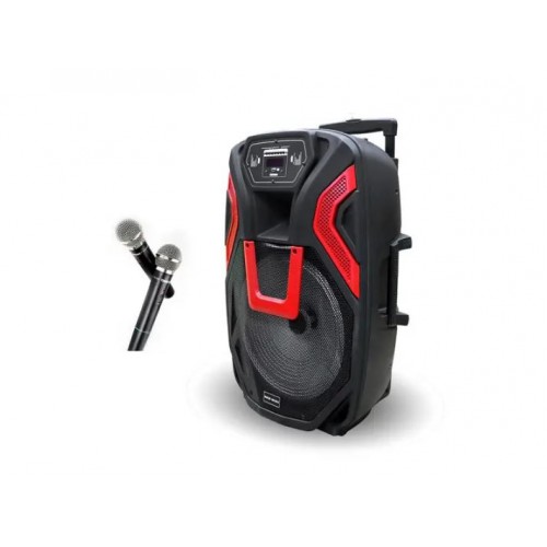 Портативна акумуляторна Bluetooth колонка ZXX-1503, 150 Вт, 1×15", висота 69 см, з 2 мікрофонами