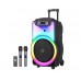 Портативна акумуляторна Bluetooth колонка ZXX-1520, 300 Вт, 1×15", висота 66 см, з 2 мікрофонами