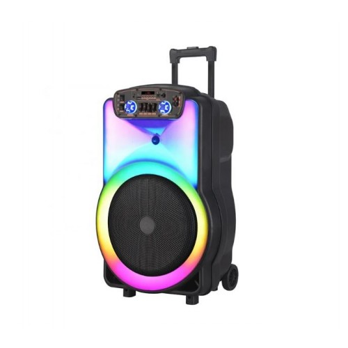 Портативна акумуляторна Bluetooth колонка ZXX-1520, 300 Вт, 1×15", висота 66 см, з 2 мікрофонами