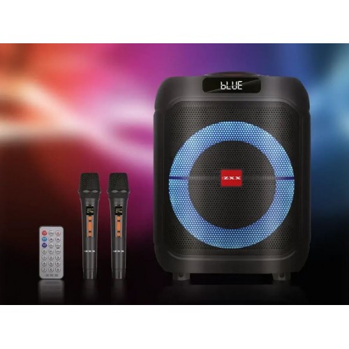 Портативна акумуляторна Bluetooth колонка ZXX-1745, 400 Вт, 1×8", висота 39 см, з 2 мікрофонами