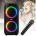 Портативна акумуляторна Bluetooth колонка ZXX-5504, 100 Вт, 2×6.5", висота 54 см, з 1 мікрофоном