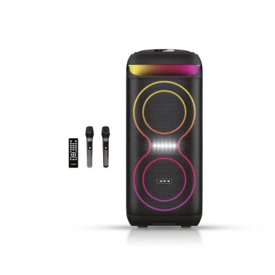 Портативна акумуляторна Bluetooth колонка ZXX-5505, 40 Вт, 2×6.5", висота 60 см, з 2 мікрофонами