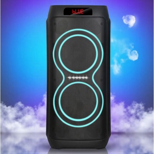 Портативна акумуляторна Bluetooth колонка ZXX-5550, 300 Вт, 2×8", висота 71 см, з 2 мікрофонами