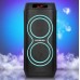 Портативна акумуляторна Bluetooth колонка ZXX-5550, 300 Вт, 2×8", висота 71 см, з 2 мікрофонами