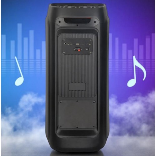 Портативна акумуляторна Bluetooth колонка ZXX-5550, 300 Вт, 2×8", висота 71 см, з 2 мікрофонами