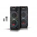 Портативна акумуляторна Bluetooth колонка ZXX-5560, 400 Вт, 2×10", висота 87 см, з 2 мікрофонами