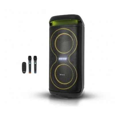 Портативна акумуляторна Bluetooth колонка ZXX-5570, 100 Вт, 2×6", висота 60 см, з 2 мікрофонами