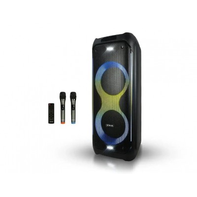Портативна акумуляторна Bluetooth колонка ZXX-5580, 100 Вт, 2×10", висота 86 см, з 2 мікрофонами