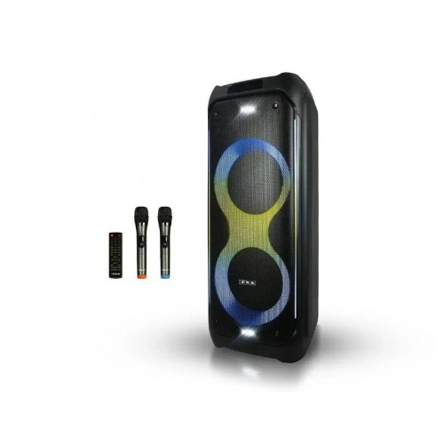 Портативна акумуляторна Bluetooth колонка ZXX-5580, 100 Вт, 2×10", висота 86 см, з 2 мікрофонами