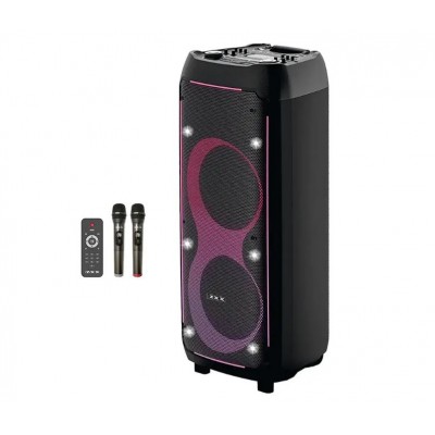 Портативна акумуляторна Bluetooth колонка ZXX-6510, 400 Вт, 2×10", висота 82 см, з 2 мікрофонами